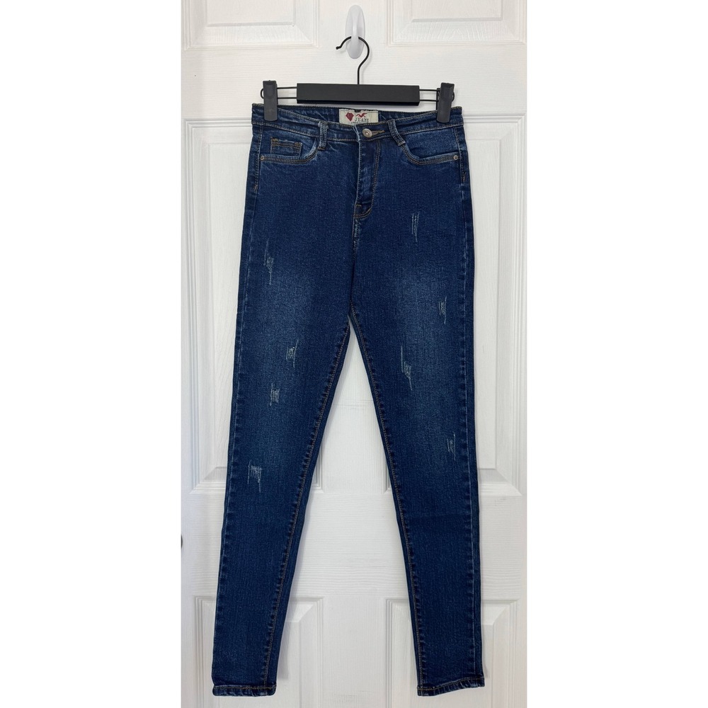 Pada & Jeans Caten Bros Skinny Jeans Women's Blue Denim‎ Distressed Size 24